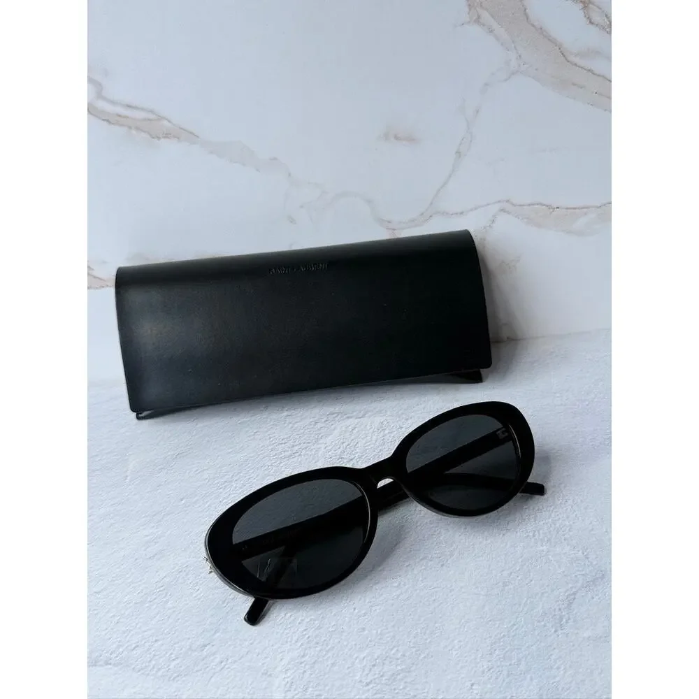 NEW Saint Laurent SL M154 Cat Eye Sunglasses in Black